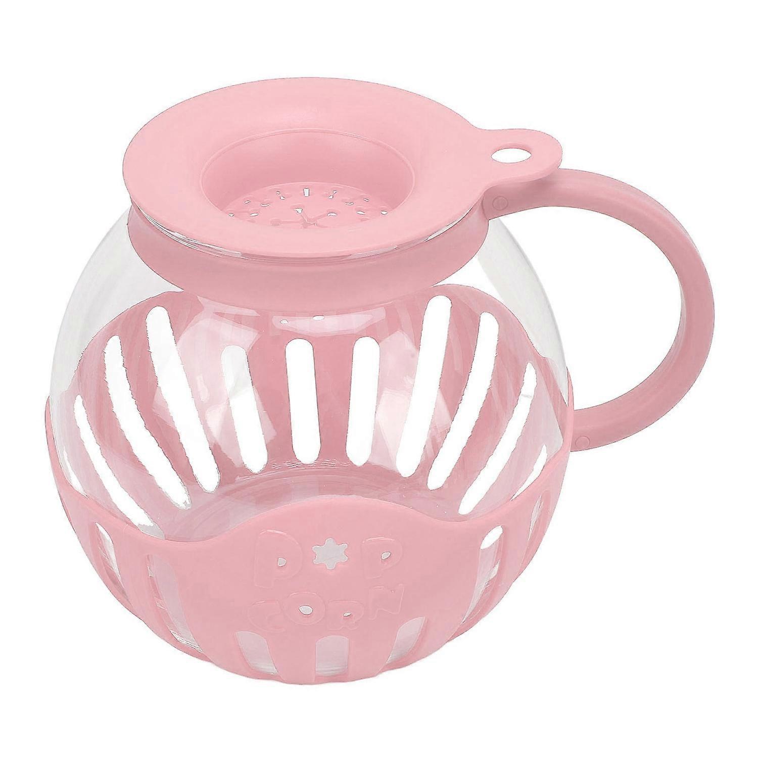 2.13L Glass Microwave Popcorn Popper Wide Mouth Microwave Popcorn Jar with Handle for Cinema Game Pa