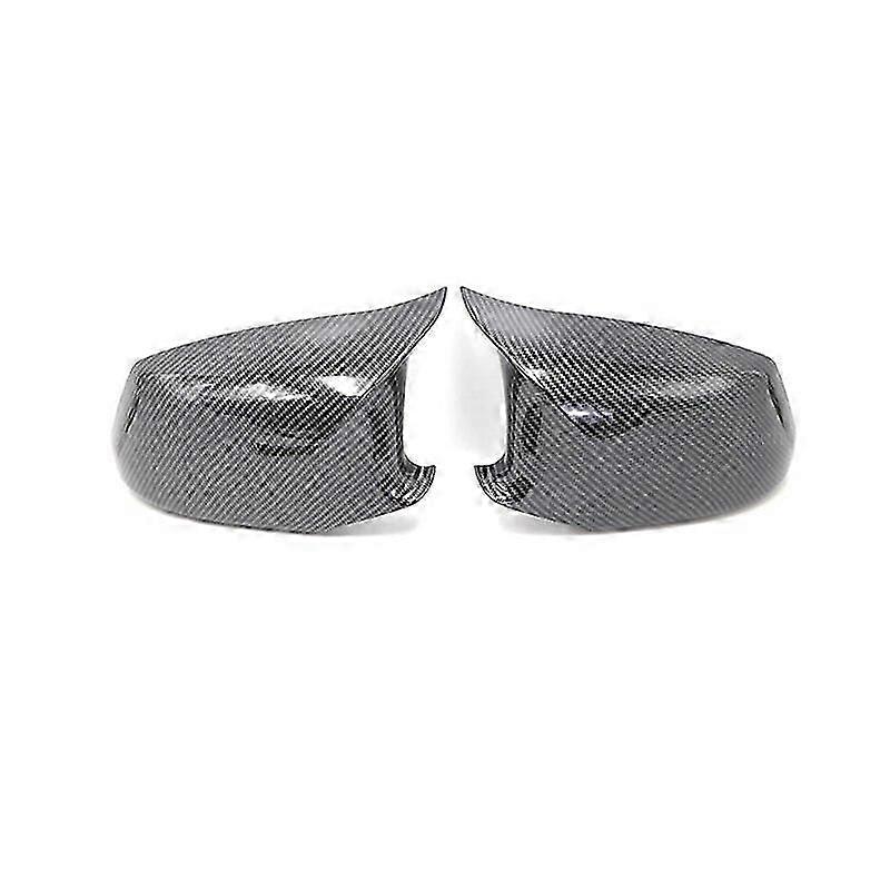 2x Carbon Fiber ABS Mirror Cover Side Rearview Mirror Cap Cover Shell Replacement For BMW 5 Series F10 F11 F18 Pre-LCI 2010-2013