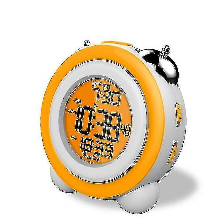 大きな目覚まし時計の非カチカチベッドサイドバッテリーは、スヌーズデュアルアラームナイトライトで駆動