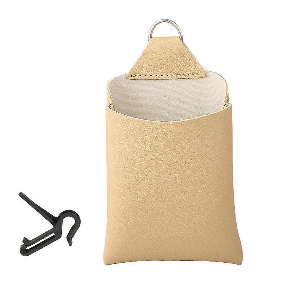 Car Storage Bag Car PU Multi-Functional Mobile Phone Pouch(Beige)