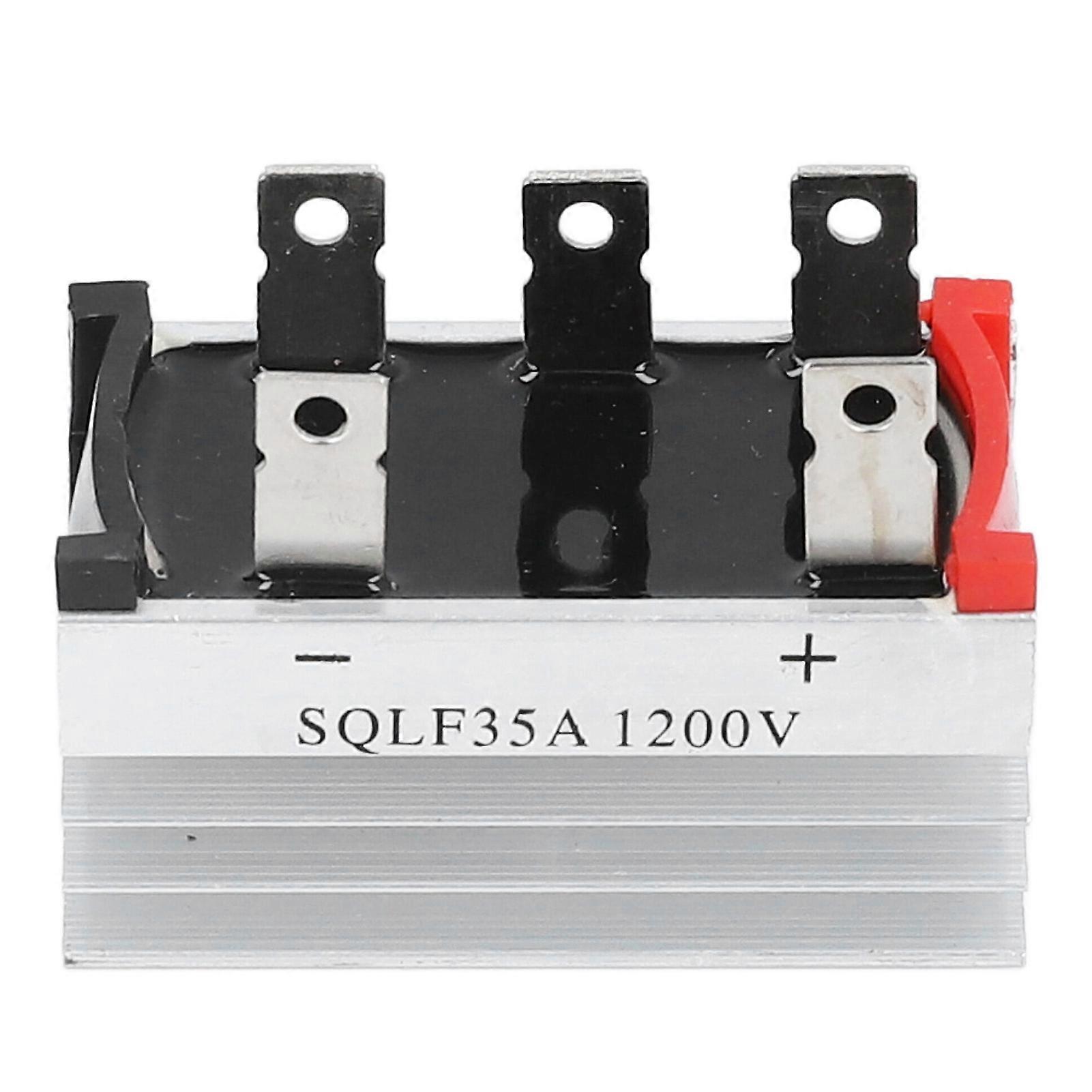Bridge Rectifier, 3 Phase Full Diode Module High Power Stack Silicon with Radiator Generator Parts 35A 1200V Diode Bridge Rectifier Module
