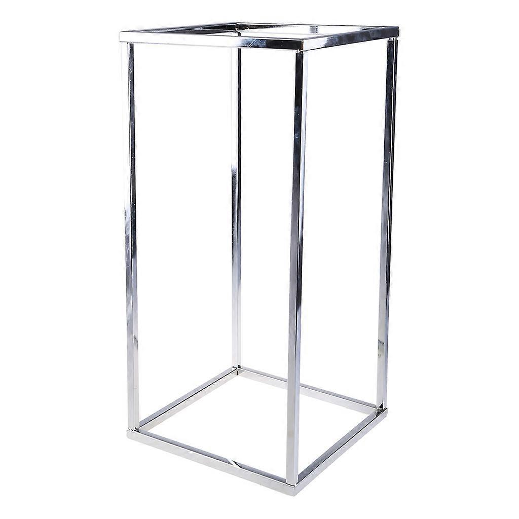 Geometric Shape Vases Column Stand Rustic and Vintage Flower Centerpiece Thickened Panel Flower Plant Racks Stands silver 60