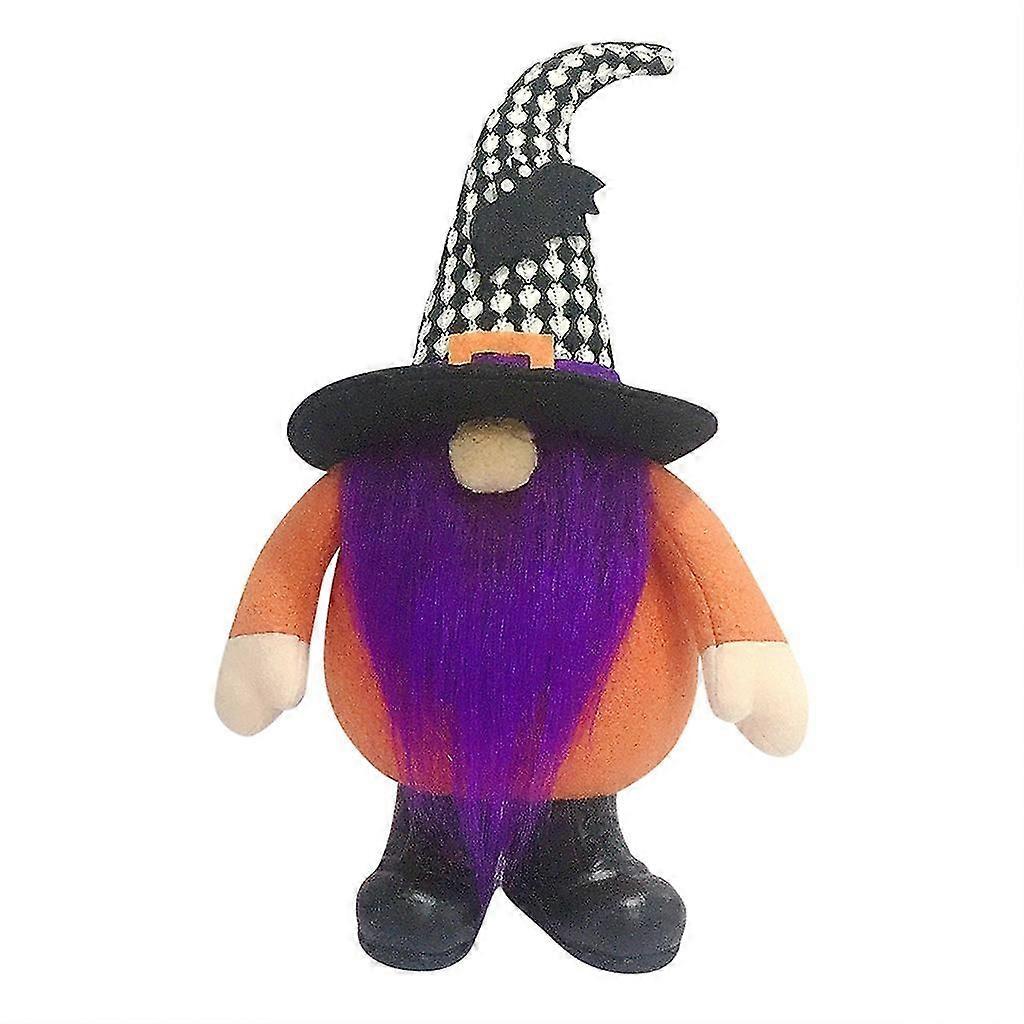 Halloween Plush Dwarf Standing Post Halloween Gifts Easter Gnome Hat with Bat