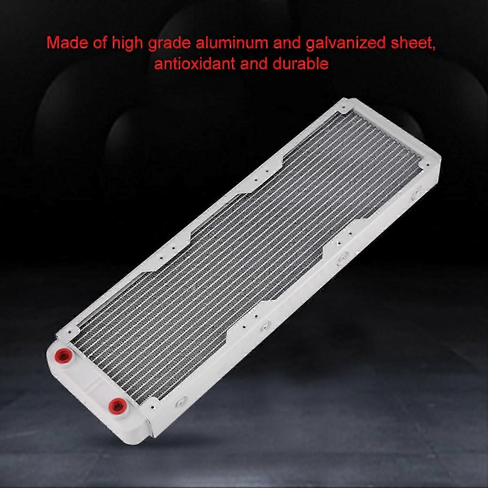 Aluminium-Kühlkörper, Kühlkörper, Computer-Wasserkühlung, Flüssigkeits-Wärmetauscher, Weiß (360 mm)