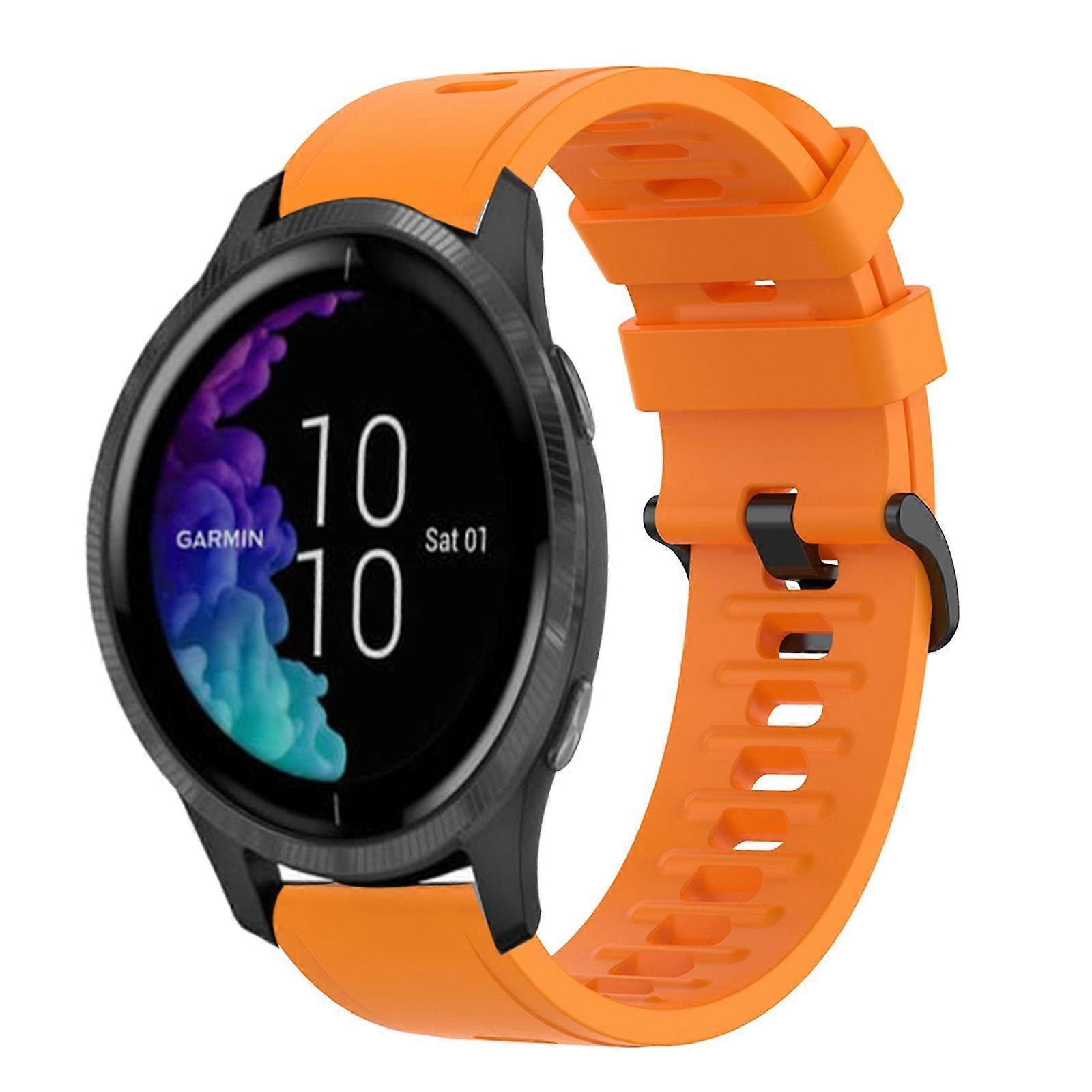 For Garmin Venu 20mm Solid Color Soft Silicone Watch Band