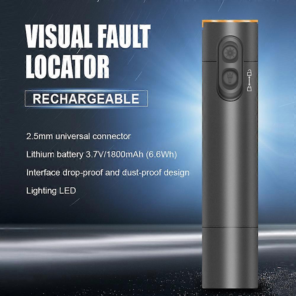 Handheld 10mw Fiber Optic Tester Portable Pen Type Red Light Visual Fault Locator Rechargeable Pull-out Type Fiber Test Pen