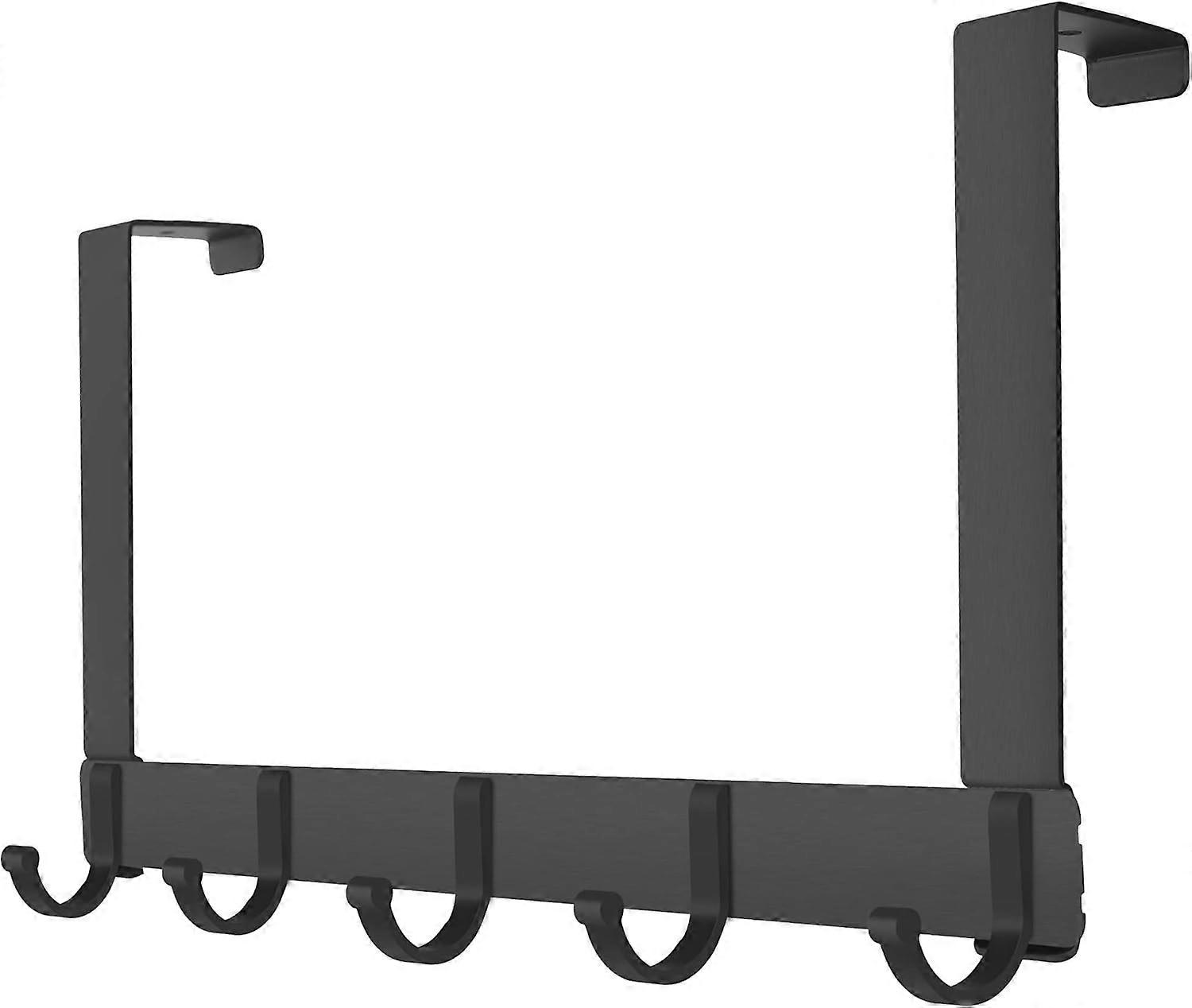 Hooks - Aluminum Black Door 5 Hooks (Long) - One Set