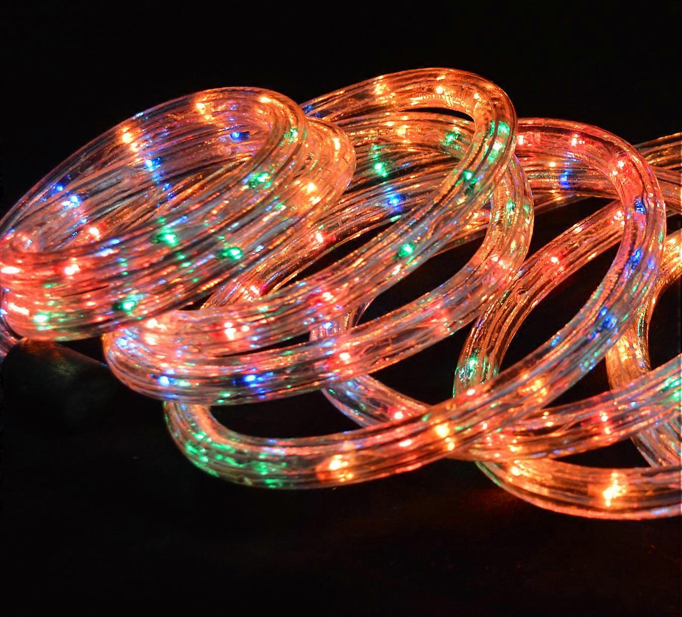 25M Of Multi Function Indoor / Outdoor Christmas Rope Light In Multi Coloured