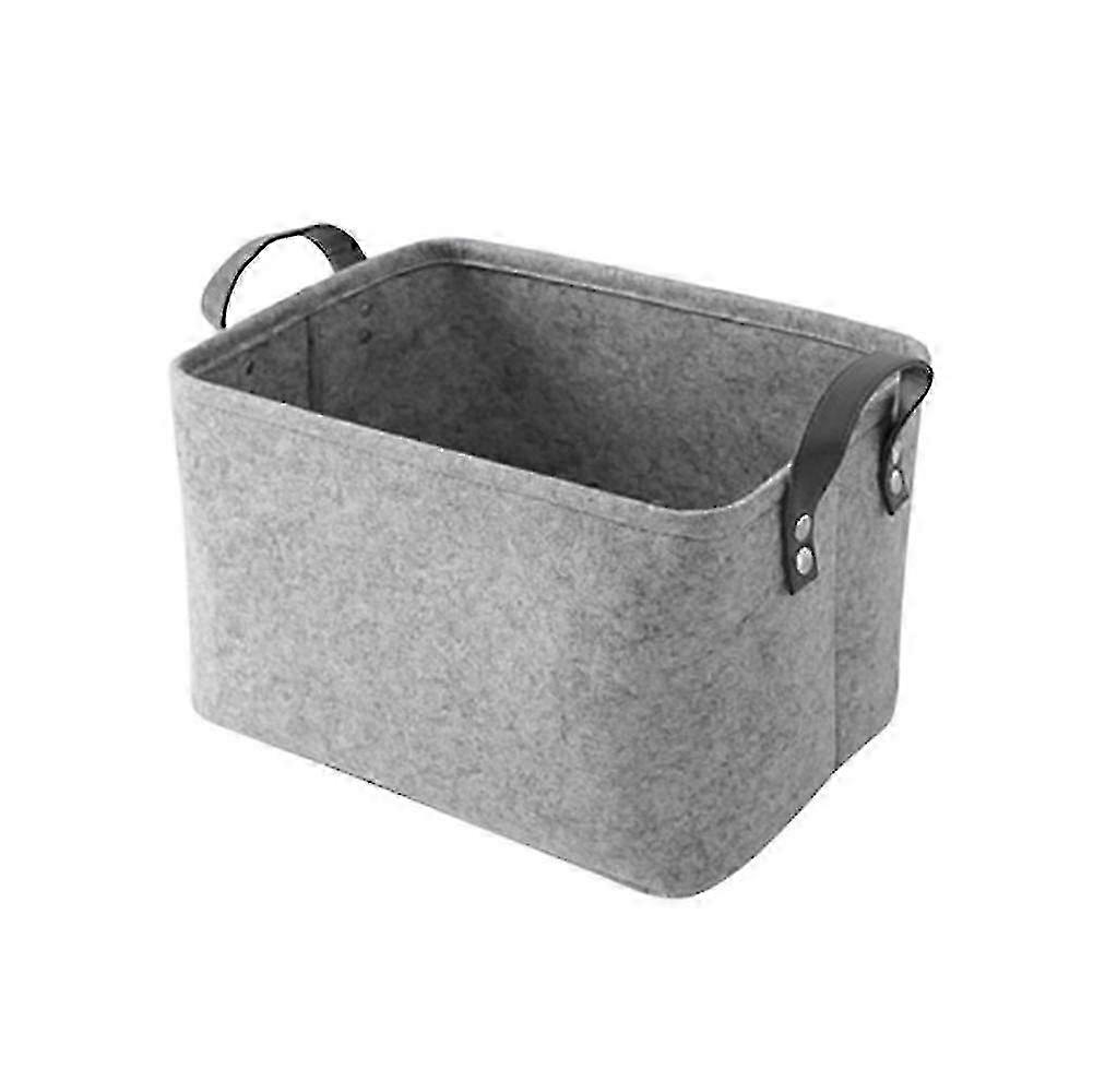 Felt Storage Basket with Two Handles for Toys, Books & Magazines