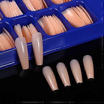 100Pcs / Box kiste Ballerina Falske Nail tips Full Cover Nails tips DIY akryl nail art 10 størrelser Full Set
