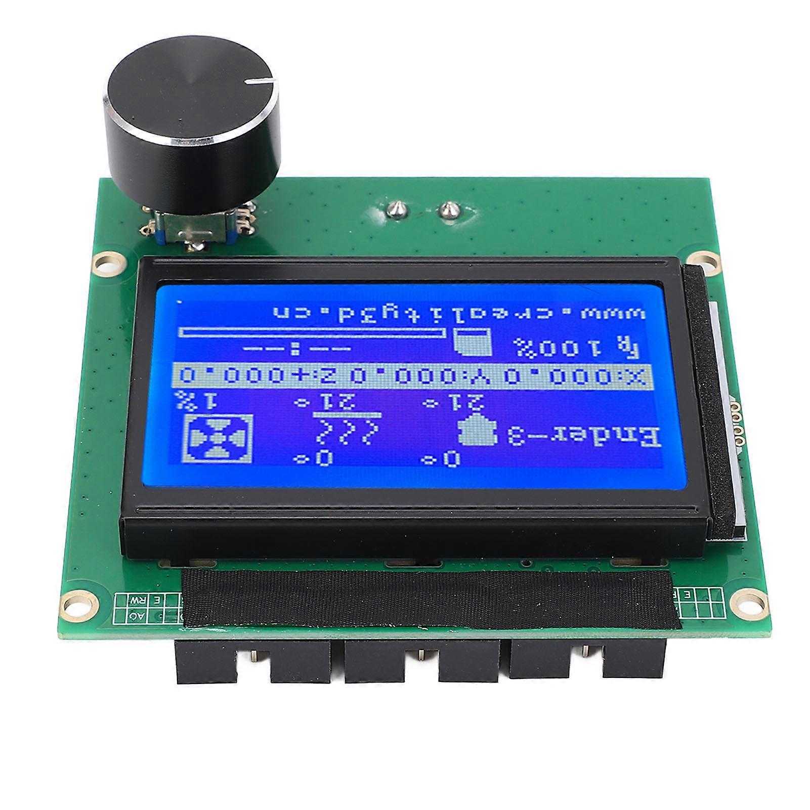 3D Printer LCD Display Screen 12864 Blue Control Panel with Ribbon Cable for ENDER 3 3s 3X 3 Pro 