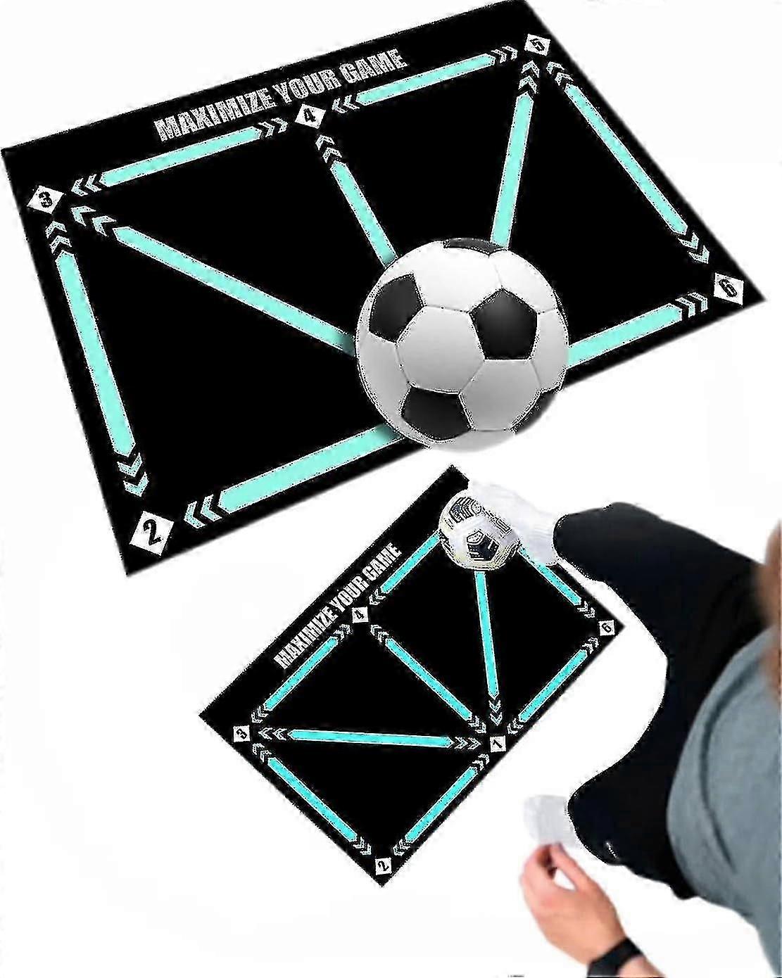 حصيرة تدريب كرة القدم ، حصيرة تدريب كرة القدم ، حصيرة إتقان الكرة Fpro ، حصيرة رياضية صامتة غير قابلة للانزلاق ، معدات التحكم في الكرة وتيرة التدريب