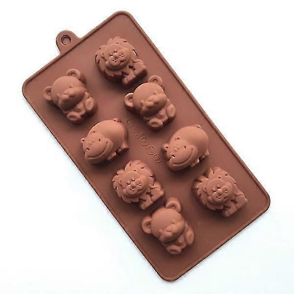 1pc Hippo Lion Bear Shape Silicone Mold  Chocolate Cake Decorating