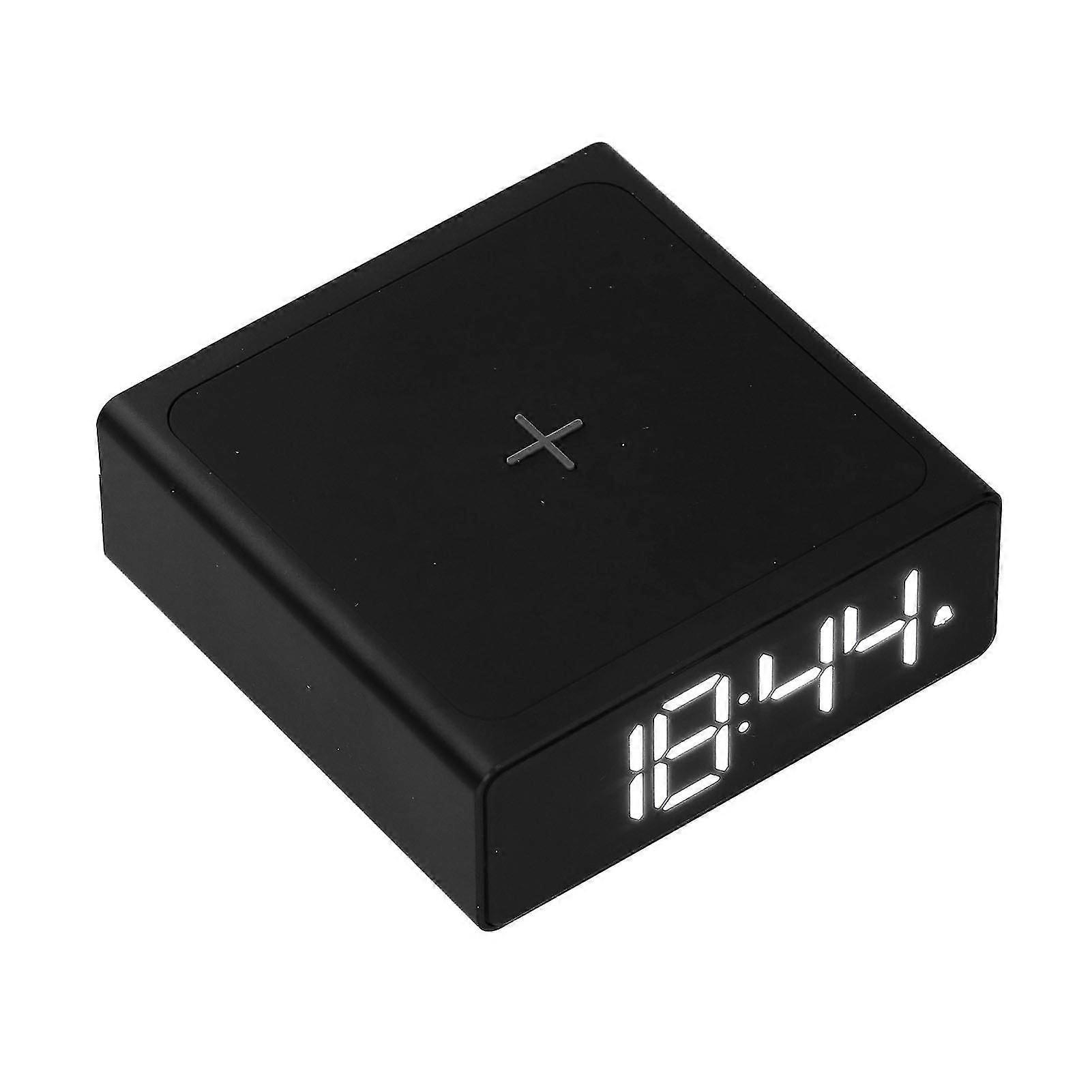 Despertador Digital LED 3-em-1 com Carregamento Sem Fio & Porta USB para Quarto e Escritório