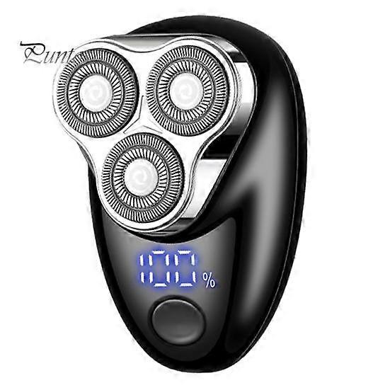 Men Electric Shaver Digital Display USB Rechargeable Mini Travel Rotary Razor Portable Cordless Hair Beard Trimmer Remover Tool Father Boyfriend Gift