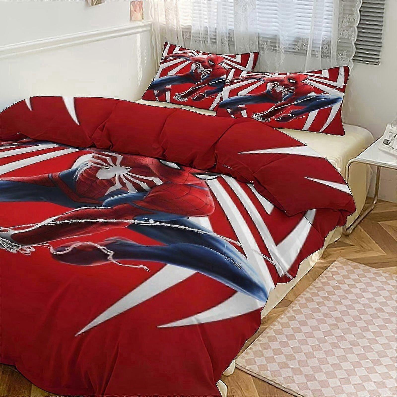 o65 Lençóis Spidean Print Conjunto de Cama Padrão Duvet Cove Set3 Peças Capa de Colcha e Fronhas para Mulheres Homens Adolescentes (1 Capa de Edredom e 2 Travesseiros