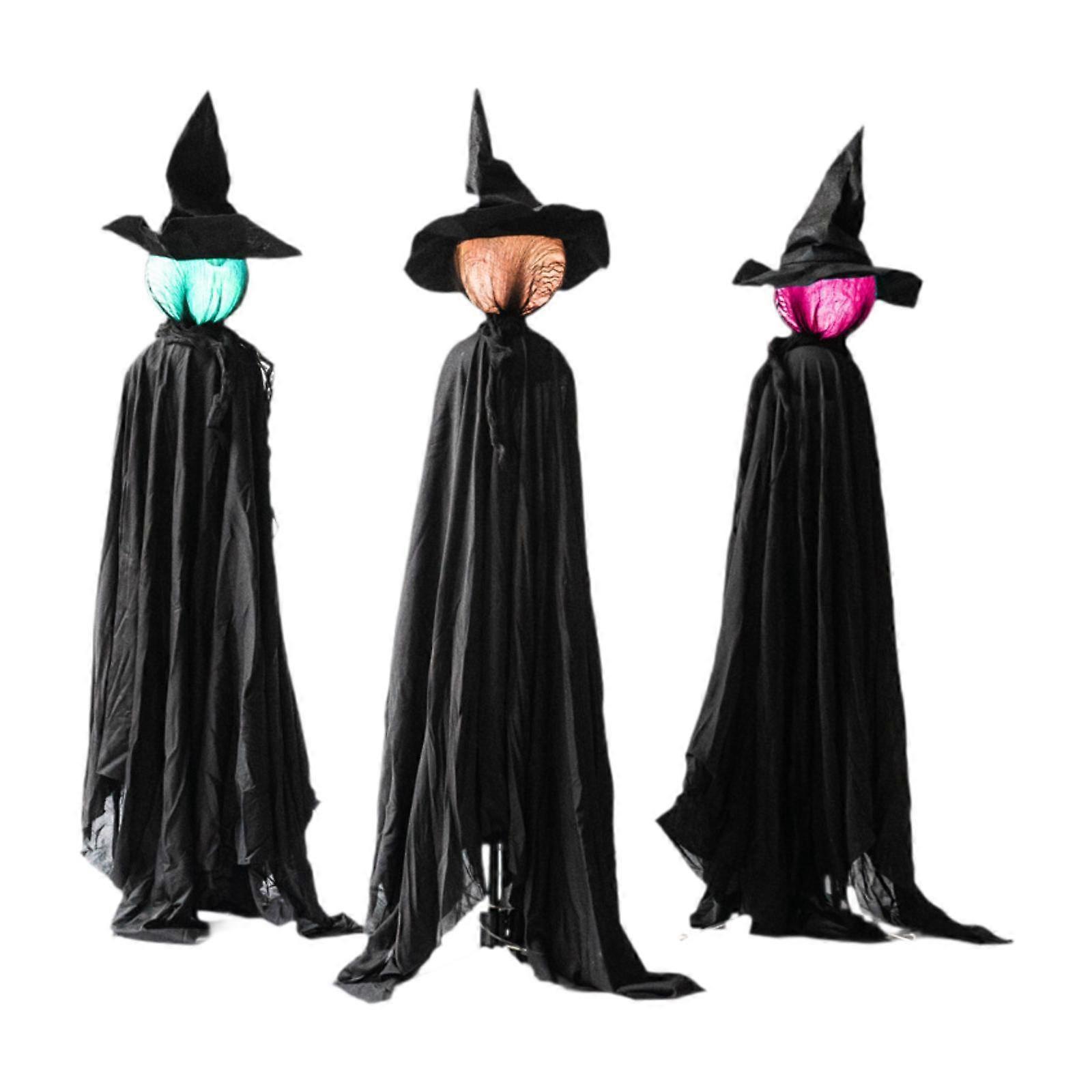 3Pcs Simulation Wizard Lamp Haunted House Horror Halloween Witch Ghost