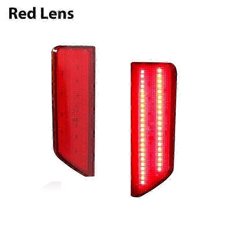 Be suitable for For 2016 2017 GMC Terrain Smoked / Red Lens Red LED Car Rear Bumper Reflector Lights Function as Tail Brake & Rear Fog Lights