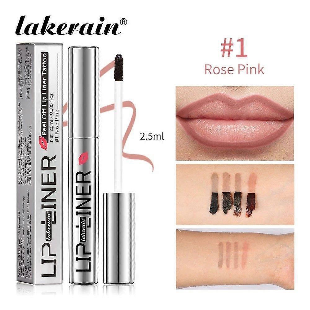 לקלף תוחם שפתיים, כתם שפתיים מט לקלף גוון שפתיים צבע קעקוע עמיד למים עמיד לאורך זמן, ללא מריחות, נון-סטיק, צבע פיגמנטי מאוד