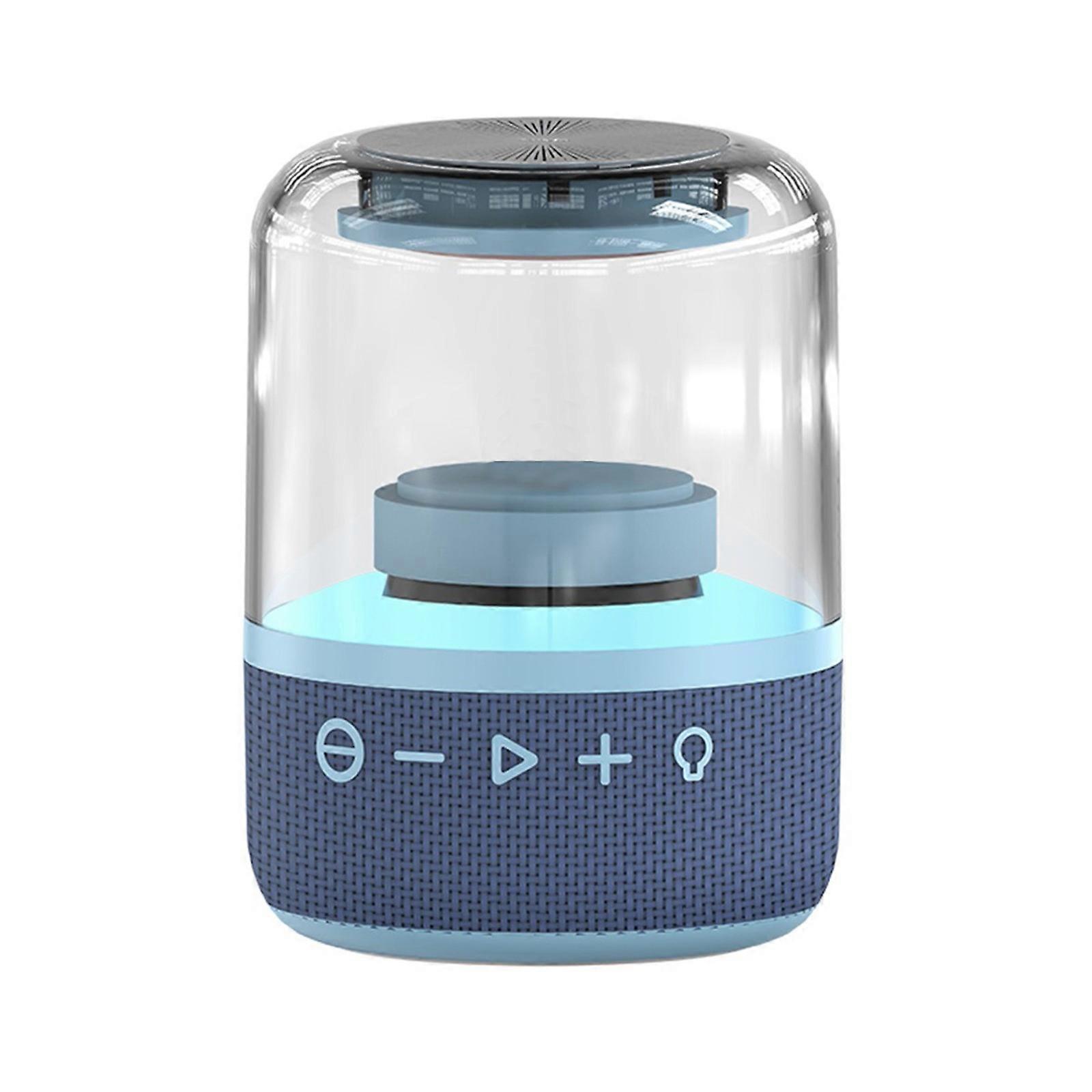 Transparent Colorful Light Effect Luminous Bluetooth Speaker Wireless Glazed Computer Audio Desktop Ornaments Ambient Light Audio PUW0987