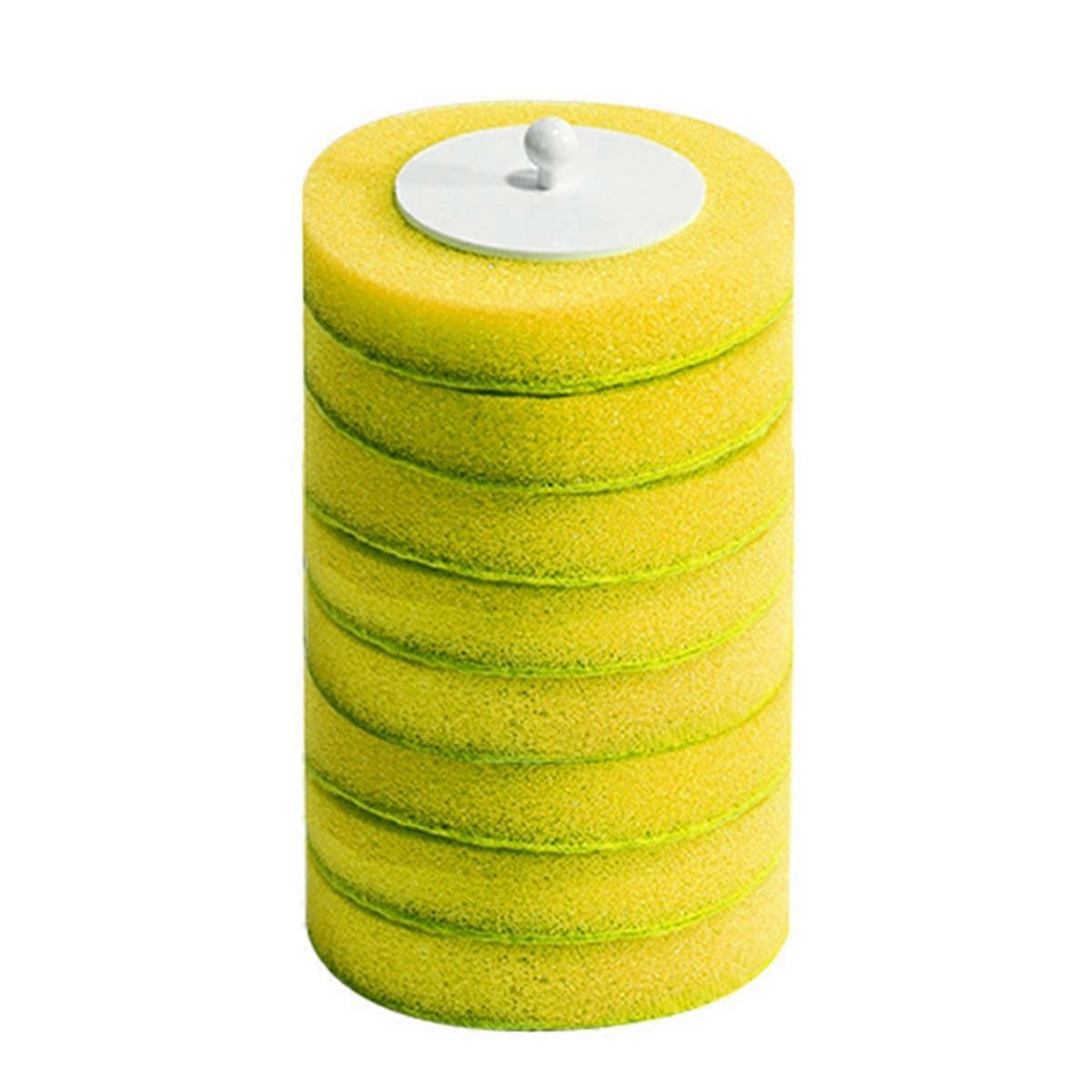 48PCS Disposable Toilet Brush Refills No Dead Angle Foam Yellow