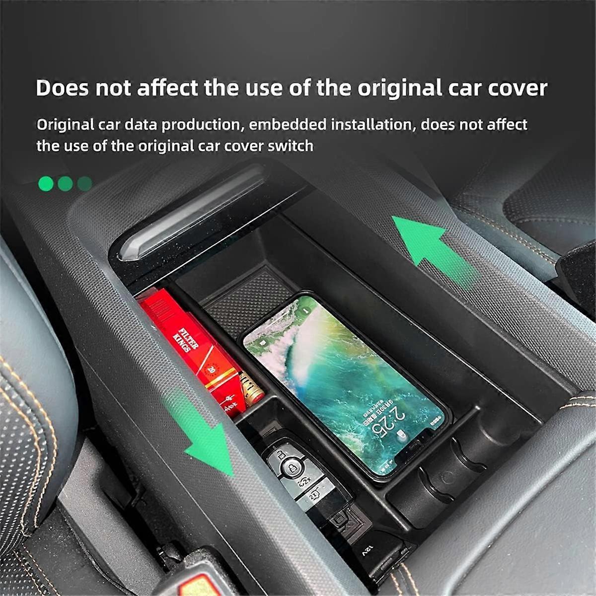 Armrest Storage Box Organizer Center Console Tray for Mach-E 2021-2023 Interior Accessories