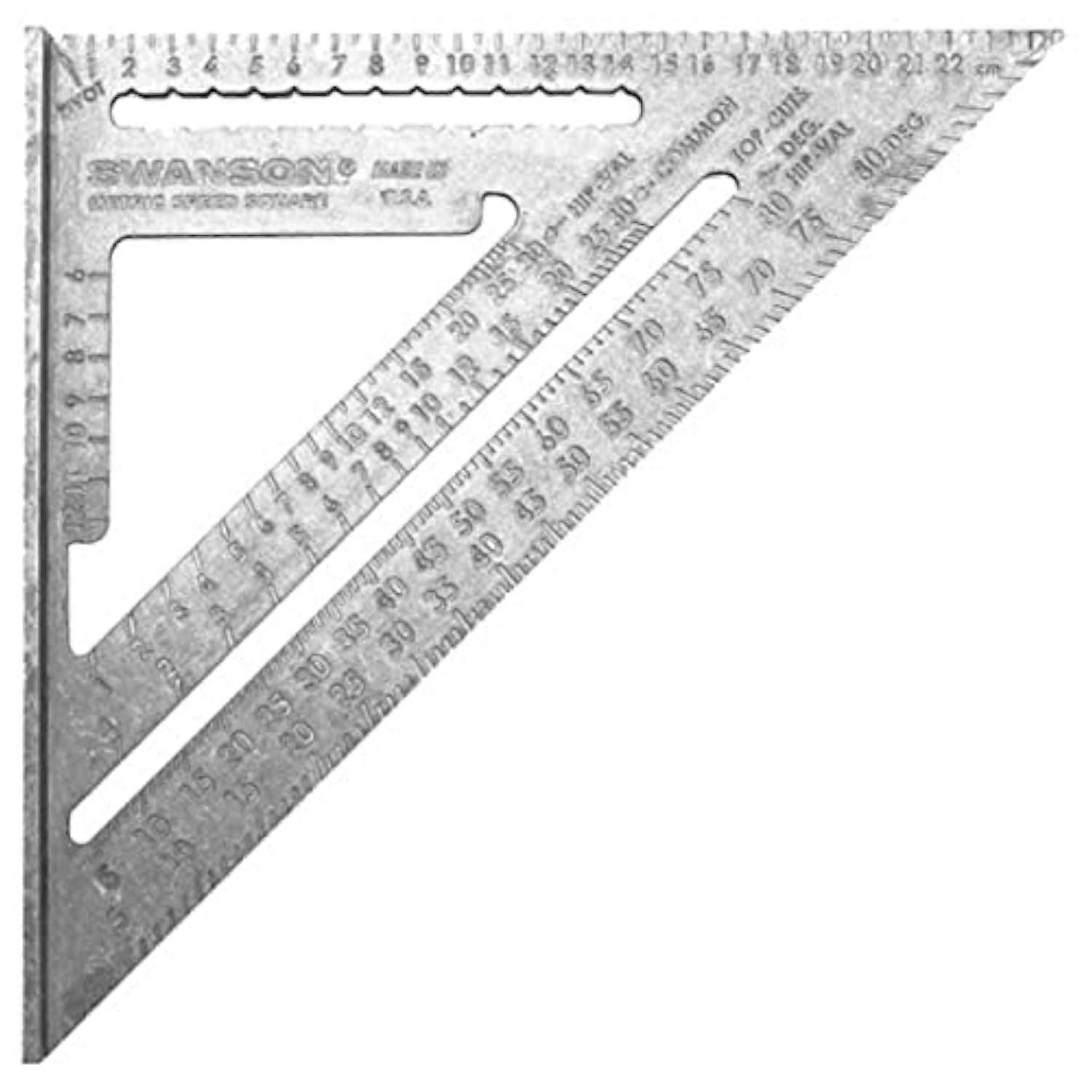Aluminum Speed Square Layout Tool for Metric Measurement and Layout Design