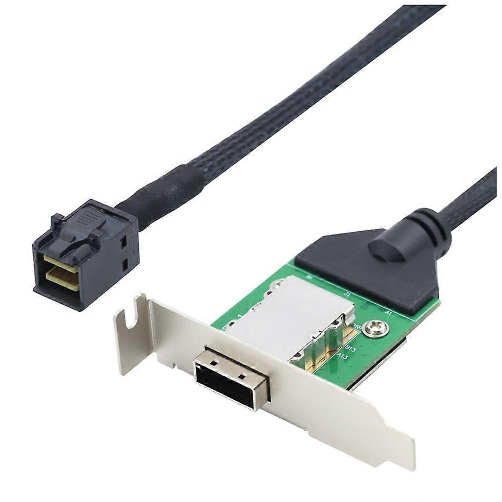 Adapter Cable Internal HD Mini SAS SFF-8643 Host to SAS SFF-8088 HD Female with Low Bracket Connect to Hard Drive 0.5M
