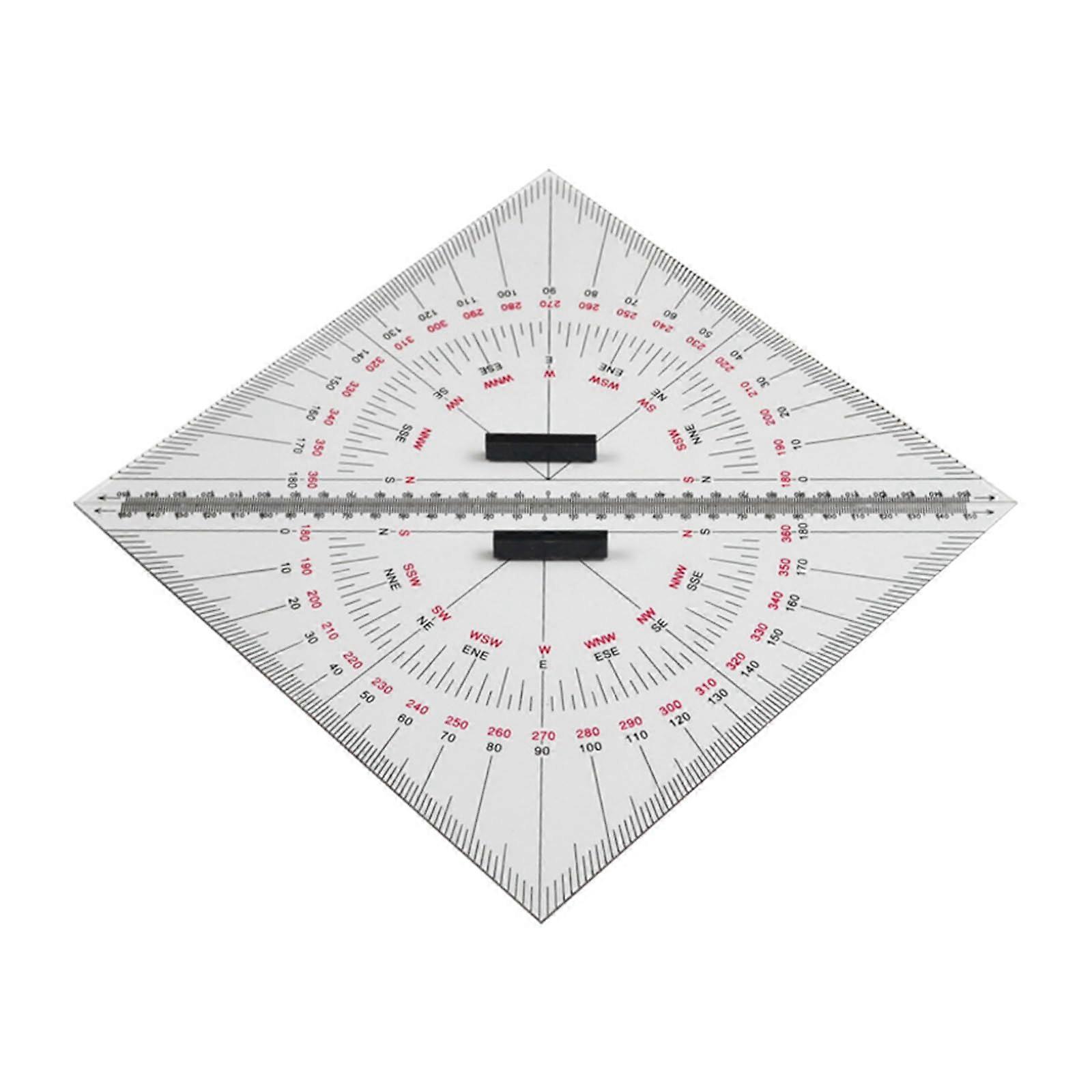 300mm Large-Scale Triangular Ruler for Architects and Engineers, Precision Measurement Tool, Durable Clear Plastic Design