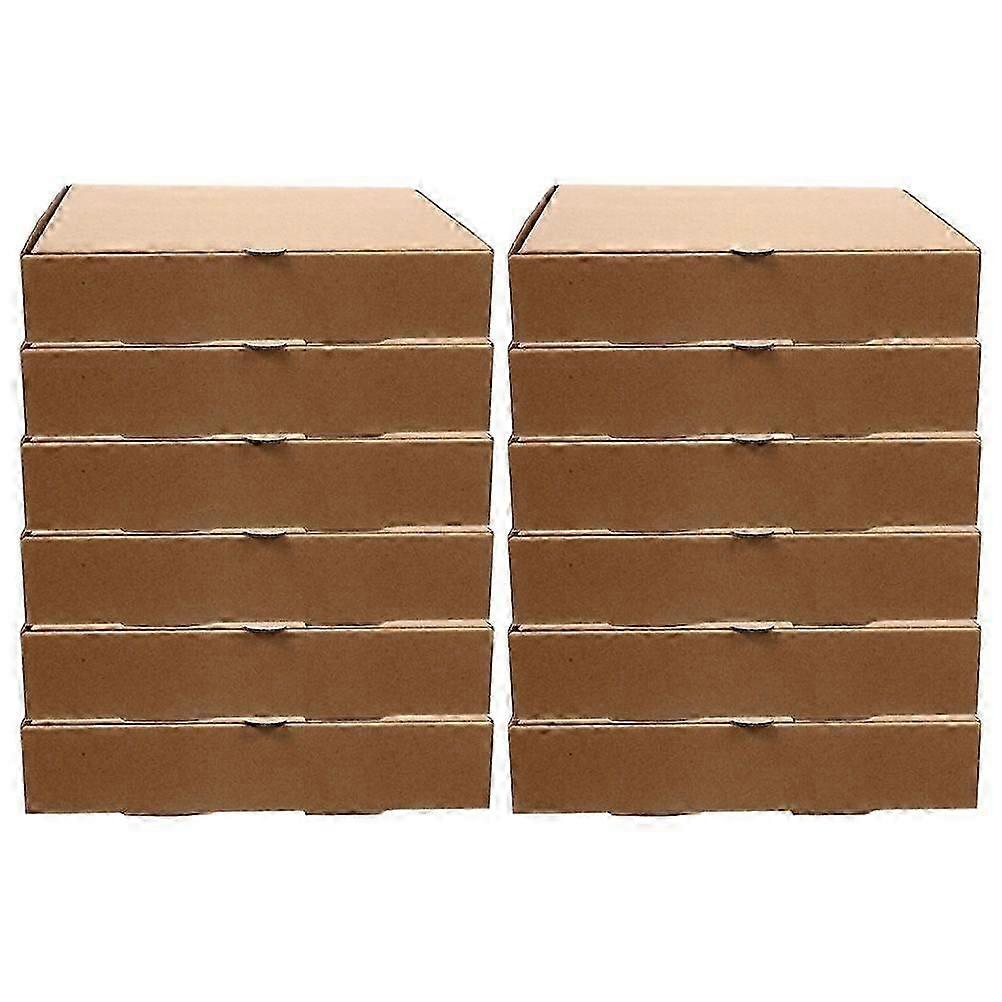 12pcs Good Seal Pizza Wrapping Case Paper Pizza Storage Box Pizza Takeaway Box