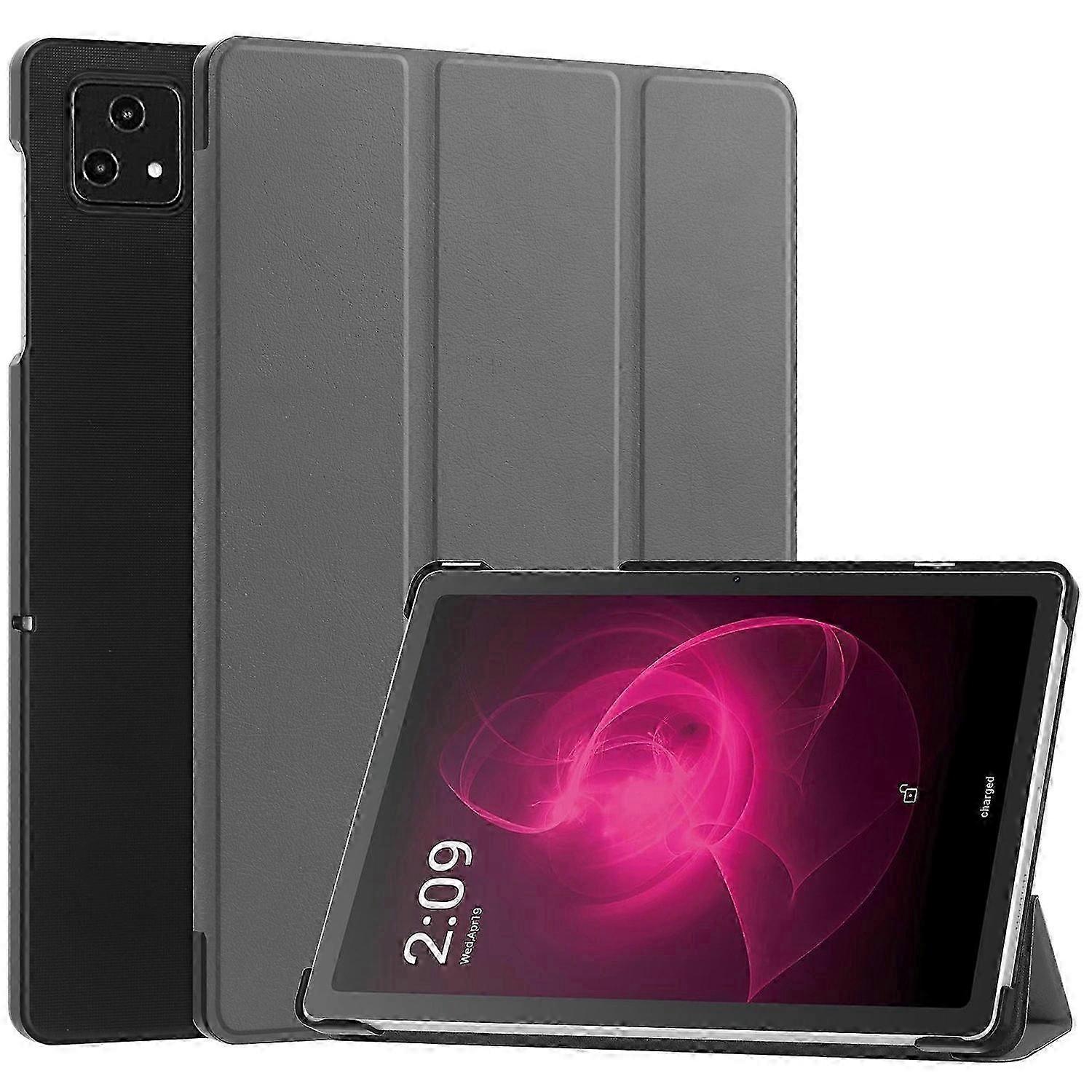 Für T-Mobile REVVL Tab Dreifach gefalteter Ständer Smart Case PU-Leder-Tablet-Hülle