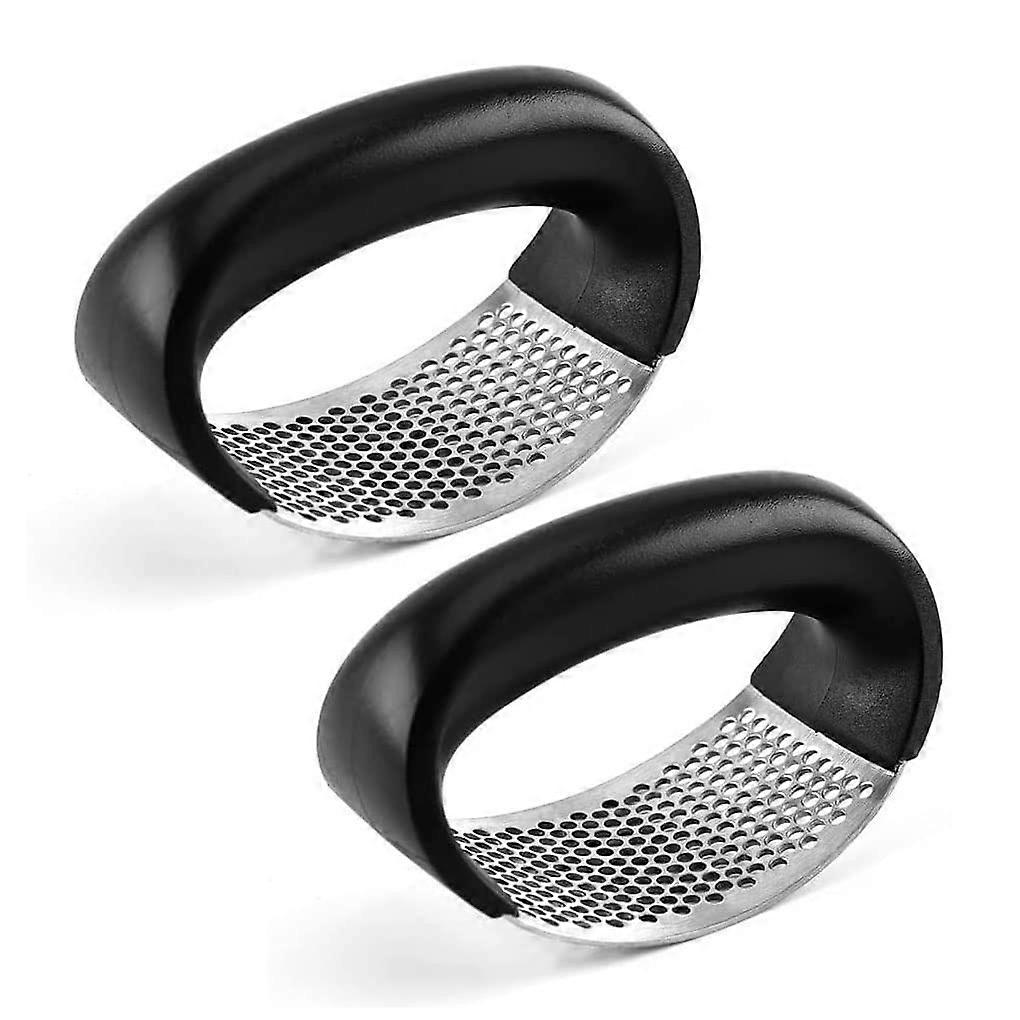 2 Pieces Stainless Steel Garlic Press
