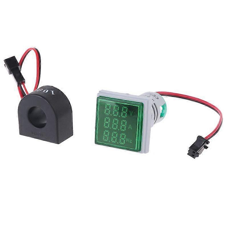 Voltage Current Frequency Meter Indicator with 3-Digit LED Display AC 60-500V