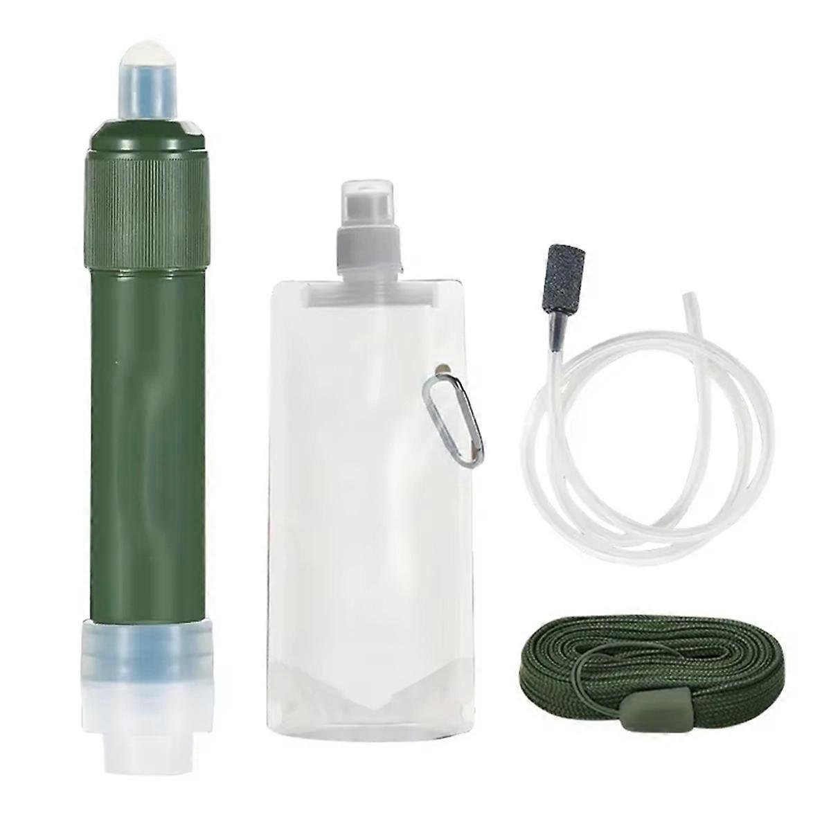 Portable Water Filter Straw Set,Carbon Fiber Camping Purifier, Emergency Survival Gear,Efficient TP