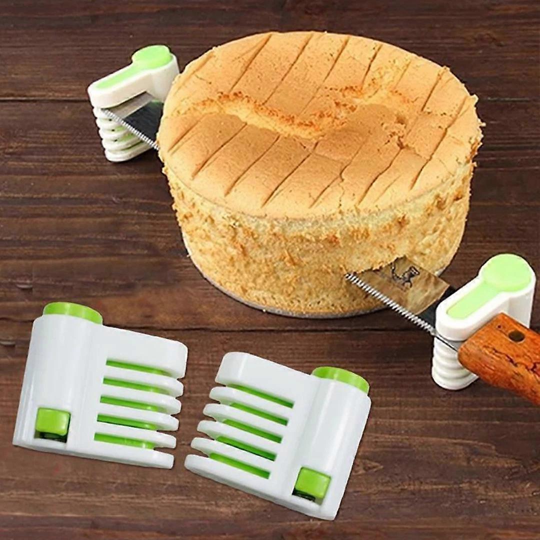 2Pcs Cake Slicer Toast Cutter Bread Guide Kitchen Cutting Fixator Cake Cutting