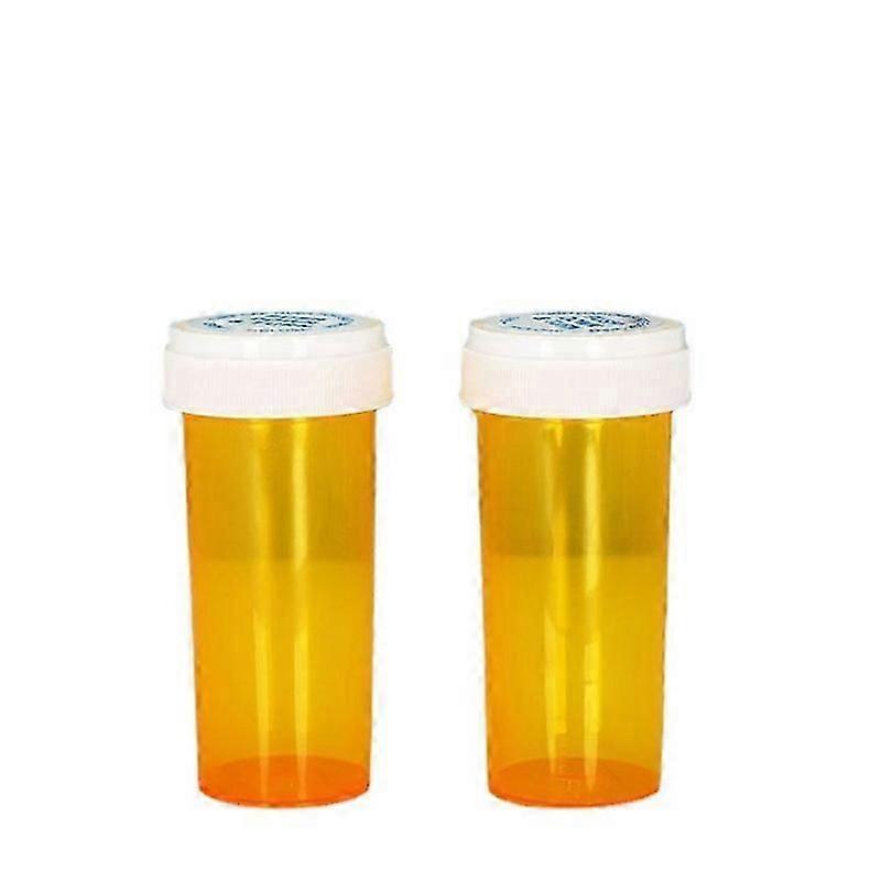12pcs Plastic Medicine Pill Bottles with Child Resistant Caps Push Down and Turn Prescription Vial, Medicine Container