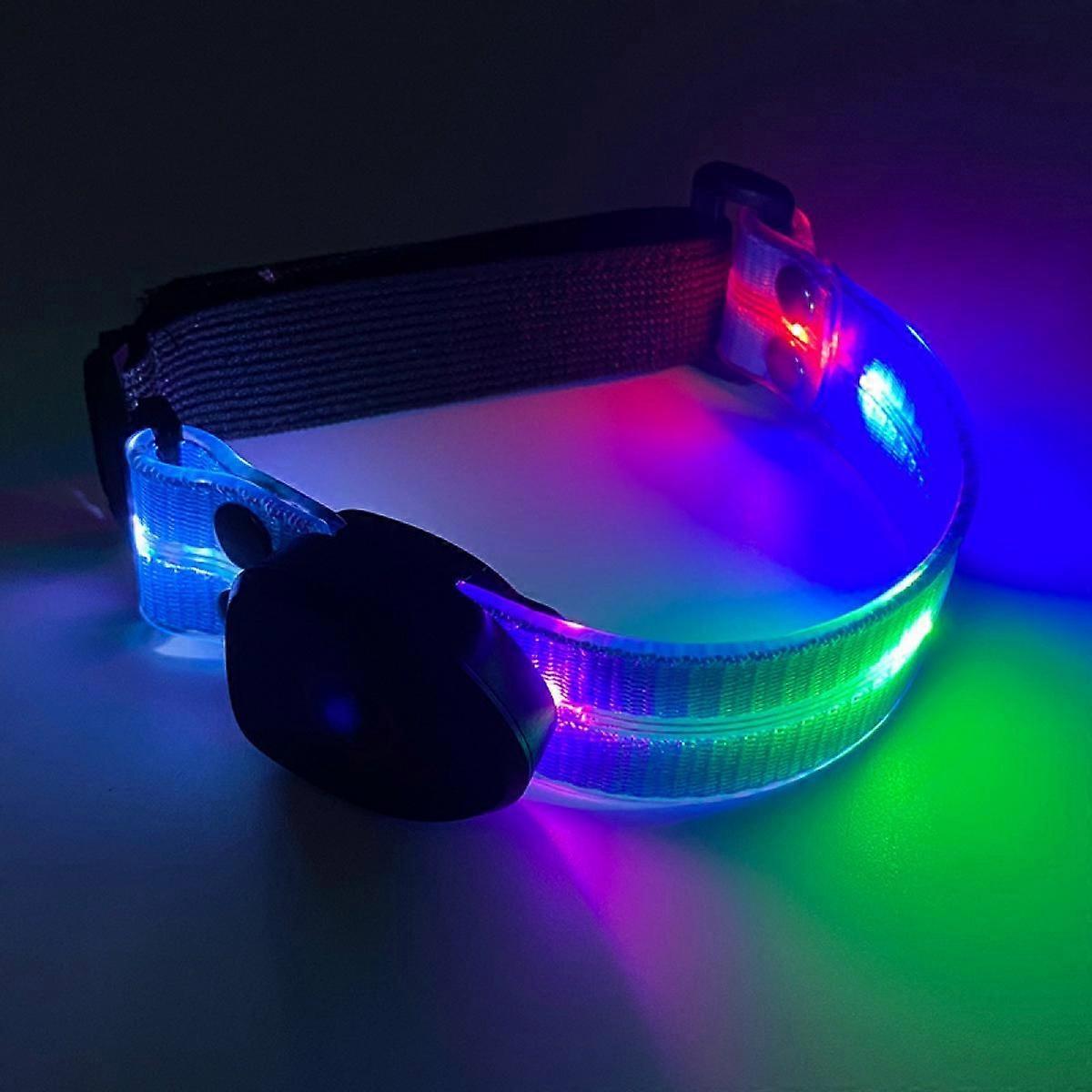 Running Light for Runners Rechargeable LED Armband Reflective Running Gear, LED Light Up Band for Joggers Bikers Walkers(blue)