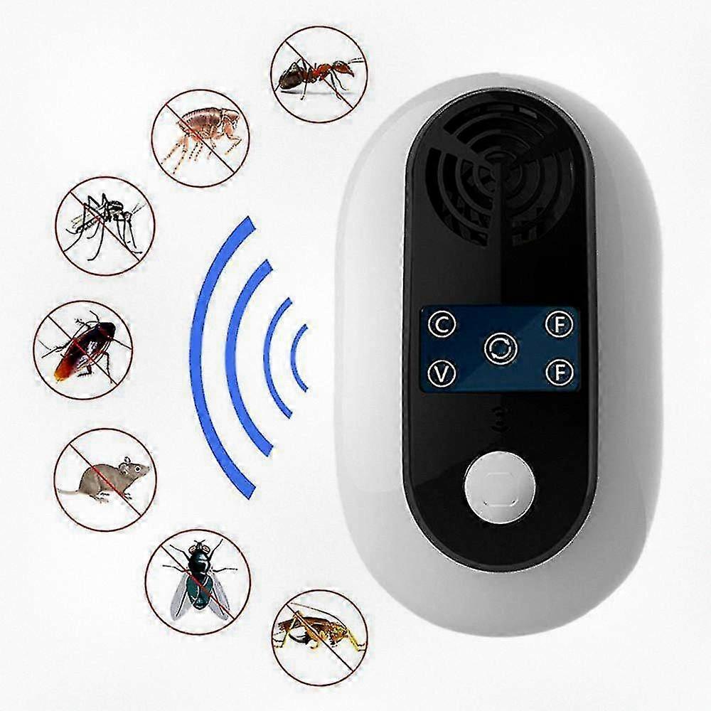 Electronic Ultrasonic Pest Repellent Indoor Safe Non-Toxic Bug Spider Rodent Control Device Repeller Trap for Home