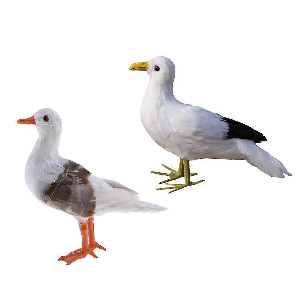 2pcs uccello artificiale piumato e ornamento,