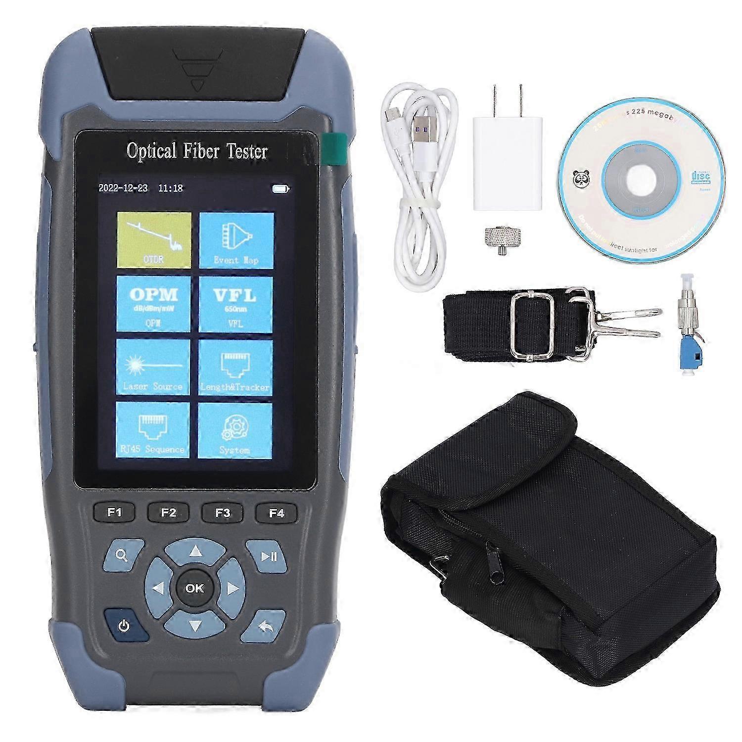 3.5In Otdr Optical Time Domain Reflectometer With Fc To Lc Connector Optical Fiber Power Meter Teste