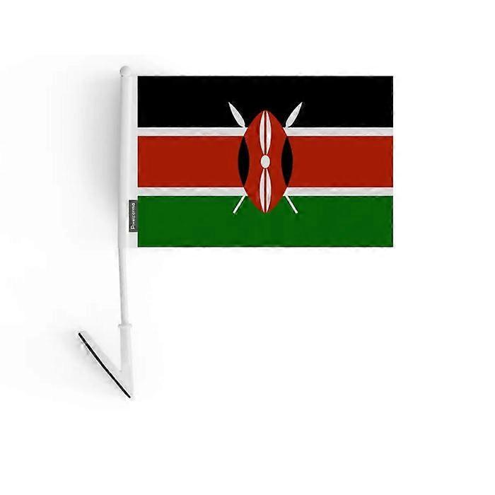 Adhesive Flag – Kenya – 14 x 21 cm – Soft Polyester – Easy to Stick – 5 pieces