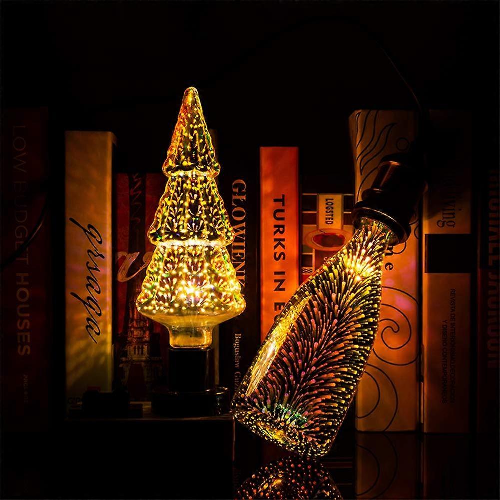 3D Firework LED Bulb, G95, Gorgeous Lights, Multicolor,, Silver