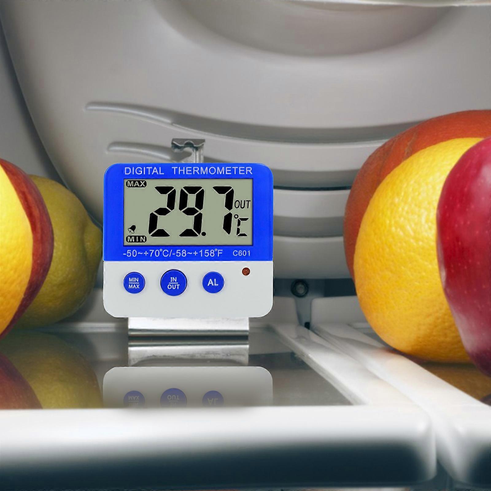 Fridge Thermometer with Probe Digital Fridge Temperature Thermometer C/F