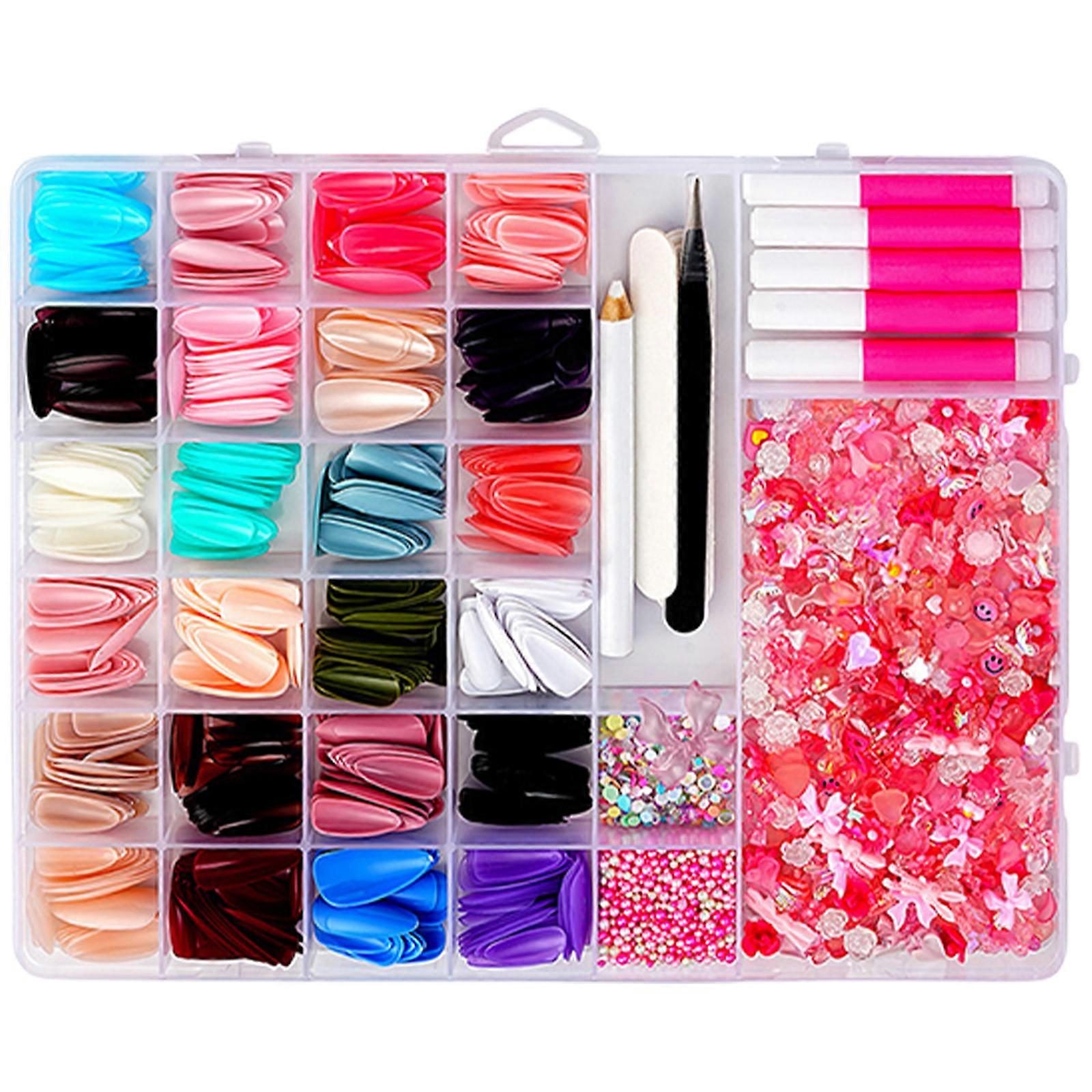 偽の爪のヒントキットミックス型の爪アートチャーム漫画の爪チャームマニキュア用品ネイル女性のためのアートデコレーション