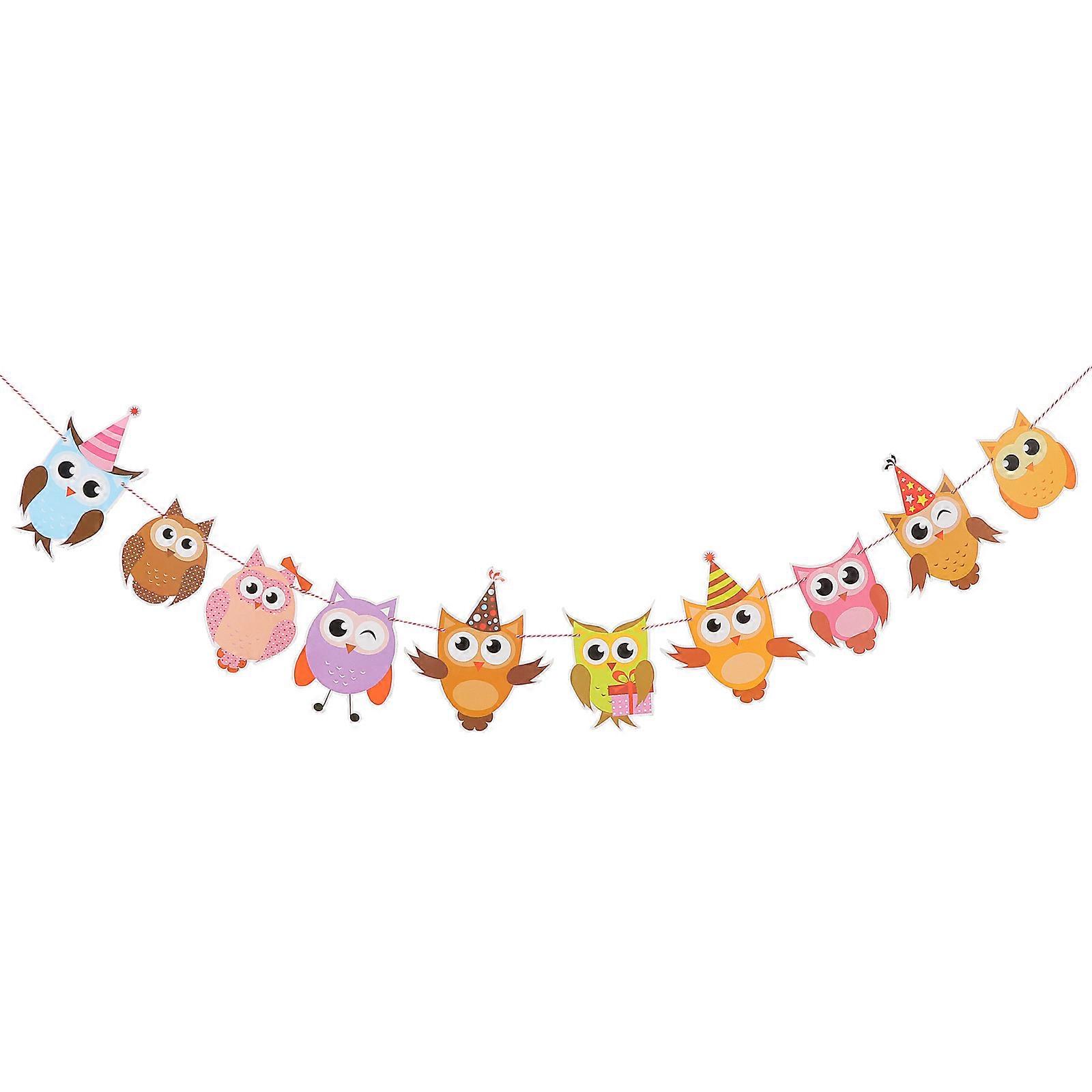 Versatile Owl Party Banner, Crafted for Lasting Decor in Multiple Settings