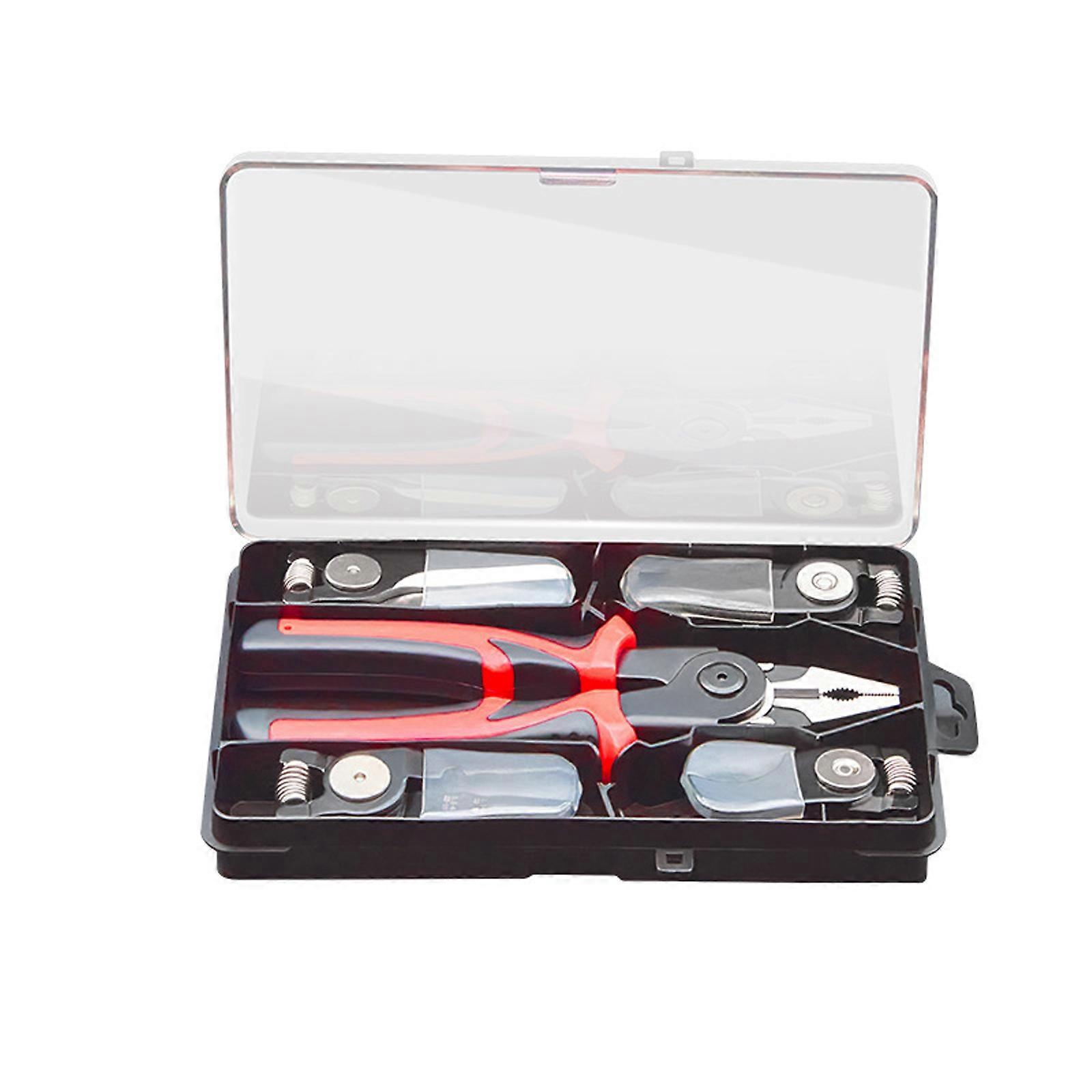 5 in 1 Multitool Pliers Portable Hand Tools Replaceable Head Crimping Tool Wire Stripper Non-Slip Handle Wire Cutter
