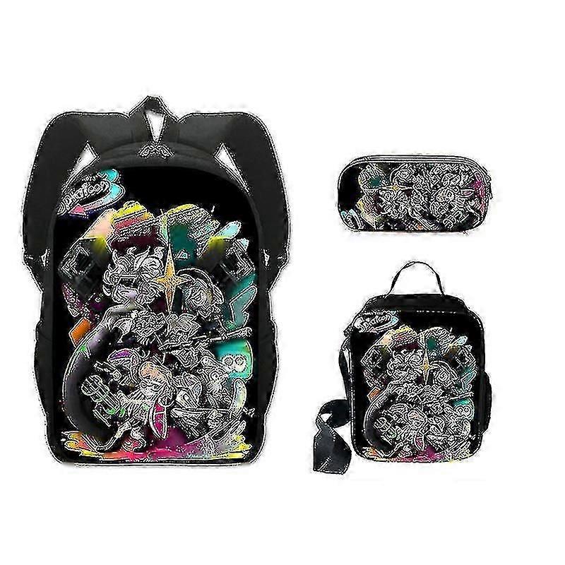 Splatoon 3 Game 3pcs/set Backpack Game Anime Printed School Bag Adult ...
