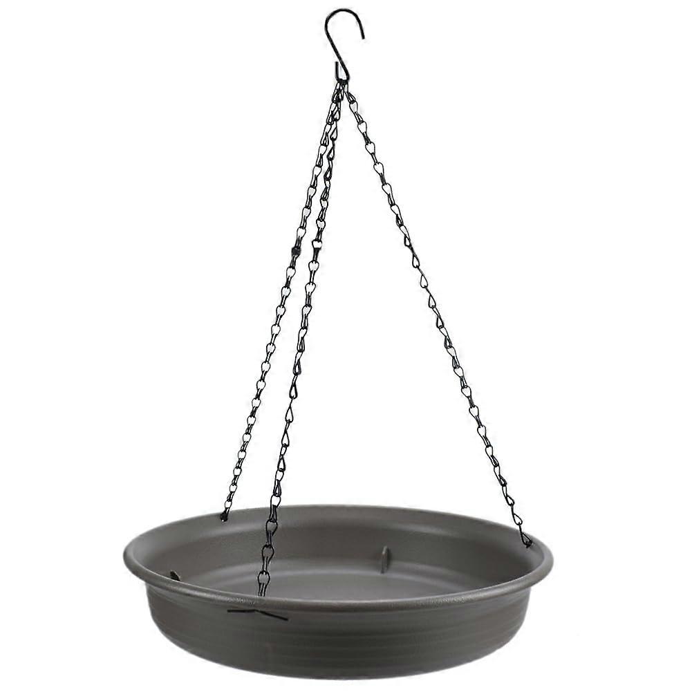 Hanging Bird Bath And Feeder, Deep Water Round Resin Tray, Thickened Resin Tray For Outdoor Use Ref 7871