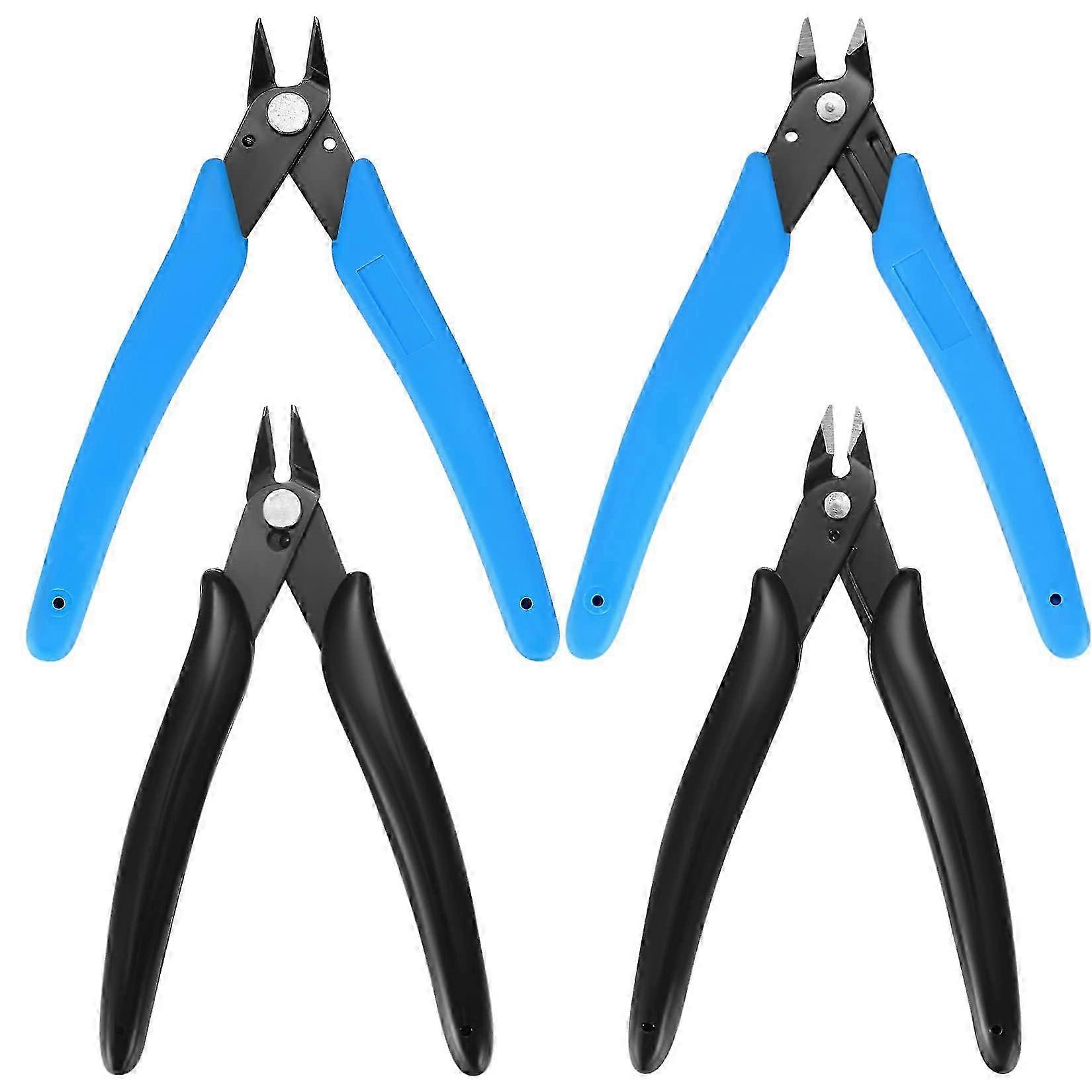 4 Pcs Wire Cable Cutters, Side Cutters, Precision Flush Cutters