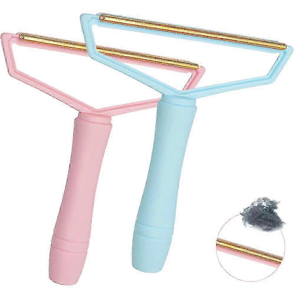 Portable Pet Lint Remover - Reusable (Blue & Pink)